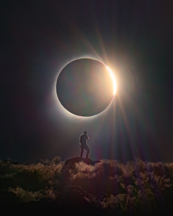 Diamond ring of the 2019 total solar eclipse